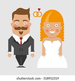 Wedding couple character