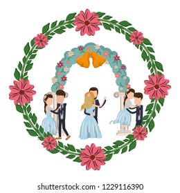 Wedding Couple Dancing Cartoon Stock Vector (Royalty Free) 1229116390