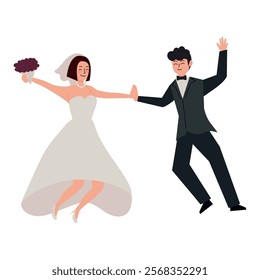 wedding couple dancing icon isolated