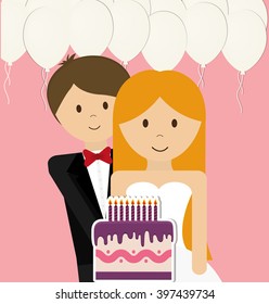 Wedding couple design