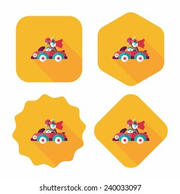 wedding couple flat icon with long shadow,eps10