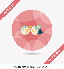 wedding couple flat icon with long shadow,eps10