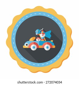 wedding couple flat icon with long shadow,eps10