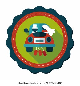 wedding couple flat icon with long shadow,eps10