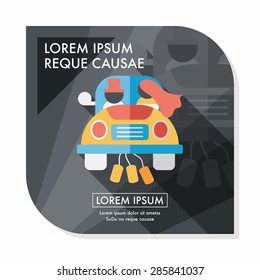 wedding couple flat icon with long shadow,eps10