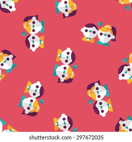 wedding couple flat icon,eps10 seamless pattern background