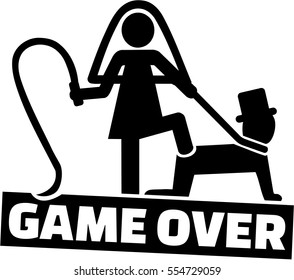 Wedding couple - game over for the man