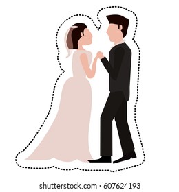 wedding couple holding hands