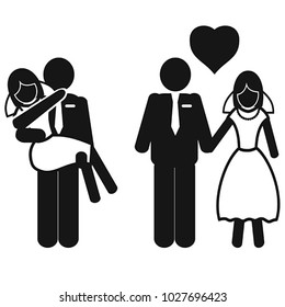 wedding couple icons
