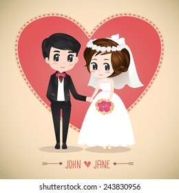 Wedding couple invitation card