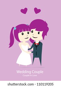 wedding couple in love