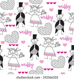 wedding couple love vector illustration