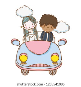 wedding couple marriage cute cartoon