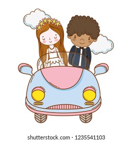 wedding couple marriage cute cartoon