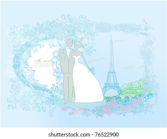 wedding couple in paris