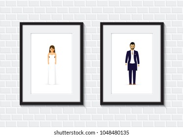 wedding couple photo frame