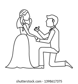Wedding Proposal Cartoon Stock Vector (Royalty Free) 767708998