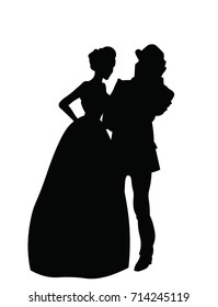 Wedding couple silhouette