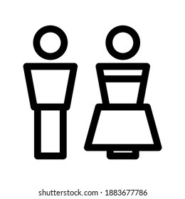 Wedding couple stand, dance and celebrate together.style vector illustration isolated on white background.