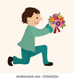 wedding couple theme elements vector,eps