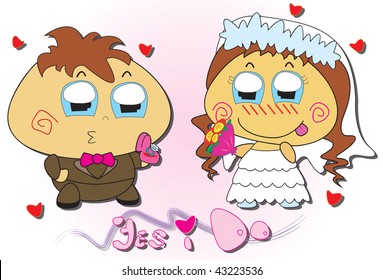 'Wedding Couple Vector'