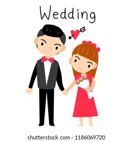 wedding couple vector design