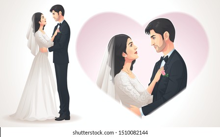 wedding couple, Vector EPS 10