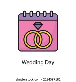Hochzeitskopie mit Vektorgrafik ausgefüllt - Design-Illustration. Liebessymbol auf weißem Hintergrund EPS10-Datei
