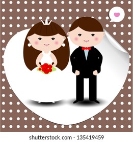 Wedding couple. Vector illustration