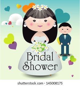 Wedding couple. Vector illustration