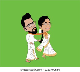 wedding couple vector illustration stock vector
