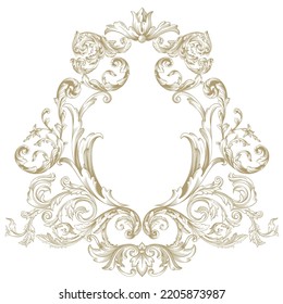 Wedding crest monogram vector illustration