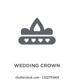 wedding Crown icon. wedding Crown design concept from Wedding and love collection. Simple element vector illustration on white background.