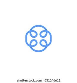 Wedding curl pattern element vector logo in a modern design.