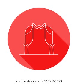 wedding curtains icon in Flat, Long shadow