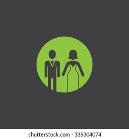 wedding cut identity template icon design element
