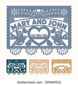 Wedding Cut Out Paper Set