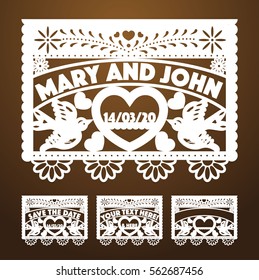 Wedding Cut Out Paper Set