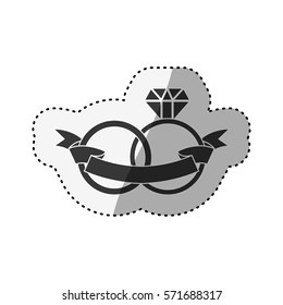 Wedding cute ornament icon vector illustration graphic design