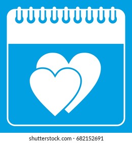 Wedding date day on calendar in simple style isolated on white background vector illustration