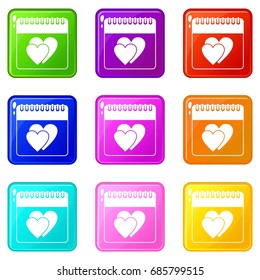 Wedding date day on calendar in simple style isolated on white background vector illustration
