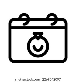 wedding date icon or logo isolated sign symbol vector illustration - high quality black style vector icons
