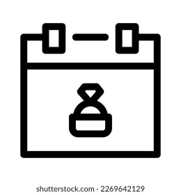 wedding date icon or logo isolated sign symbol vector illustration - high quality black style vector icons
