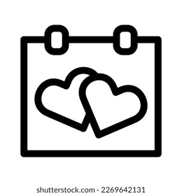 wedding date icon or logo isolated sign symbol vector illustration - high quality black style vector icons
