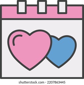 Wedding date icon, logo or symbol