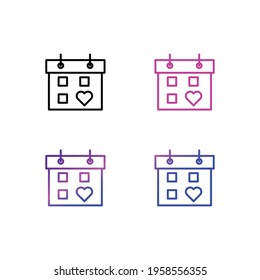 Wedding date icons, eps 10