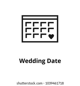 Wedding Date Line Icon