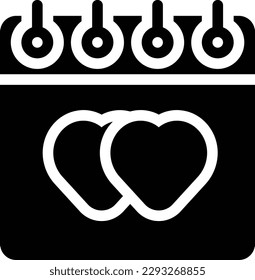 wedding date Vector illustration on a transparent background.Premium quality symbols.Glyphs vector icon for concept and graphic design.