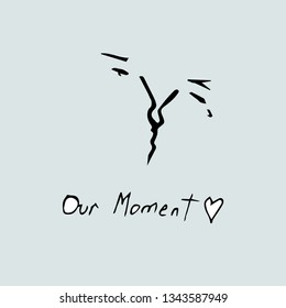 Wedding or Dating Concept, Our moment,vector illustration