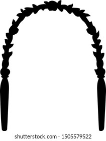 Wedding Day Altar Silhouette Vector